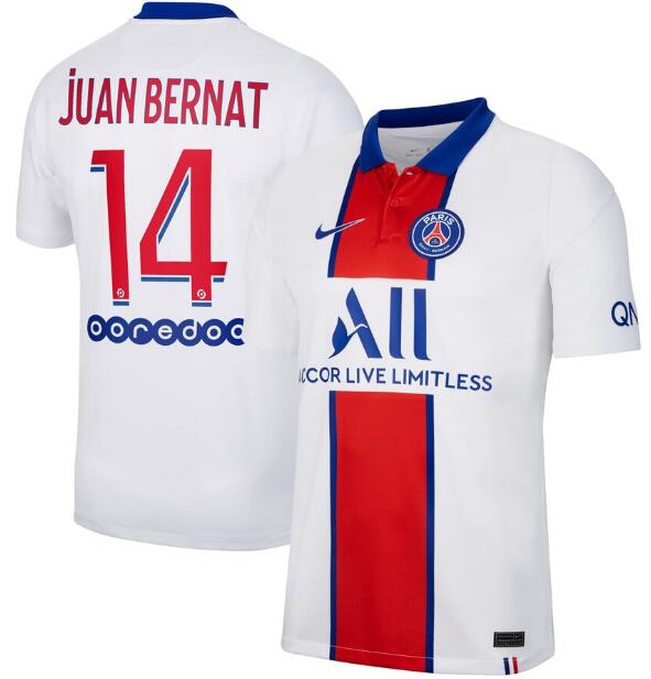 PSG Away Kit Soccer Jersey Juan Bernat 14 2020/21